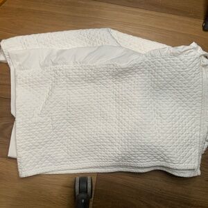 Restoration Hardware Baby & Child Diamond Matelasse White Crib Skirt
